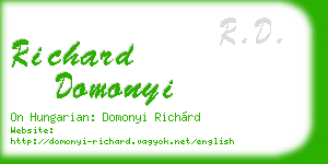 richard domonyi business card